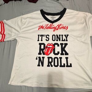 The Rolling Stones White and Red Kids Jersey